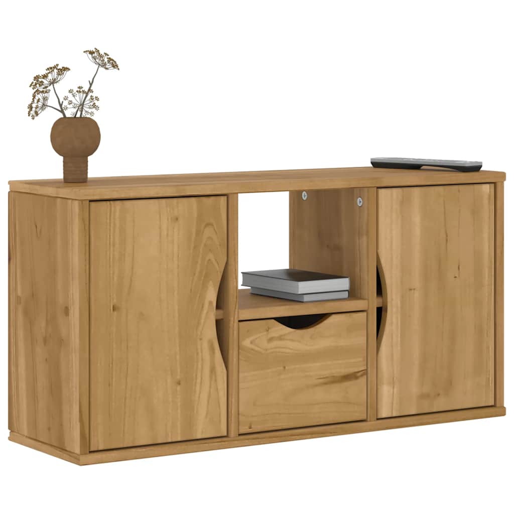 vidaXL TV-Schrank mit Schublade ODDA 79x24x40 cm Massivholz Kiefer