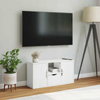 vidaXL TV-Schrank mit Schublade Weiß 79x24x40 cm Massivholz Kiefer