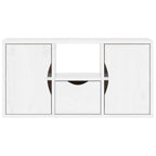 vidaXL TV-Schrank mit Schublade Weiß 79x24x40 cm Massivholz Kiefer