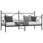 vidaXL Tagesbett ohne Matratze Schwarz 75x190 cm Stahl