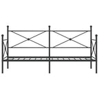 vidaXL Tagesbett ohne Matratze Schwarz 75x190 cm Stahl