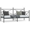 vidaXL Tagesbett ohne Matratze Schwarz 75x190 cm Stahl