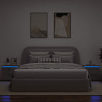 vidaXL Wand-Nachttische mit LED-Leuchten 2 Stk. Betongrau