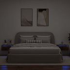 vidaXL Wand-Nachttische mit LED-Leuchten 2 Stk. Räuchereiche