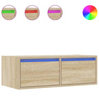 vidaXL TV-Schrank mit LED-Leuchten Sonoma-Eiche 75x35,5x25 cm