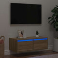 vidaXL TV-Schrank mit LED-Leuchten Sonoma-Eiche 75x35,5x25 cm
