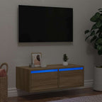 vidaXL TV-Schrank mit LED-Leuchten Sonoma-Eiche 75x35,5x25 cm