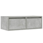 vidaXL TV-Schrank mit LED-Leuchten Betongrau 75x35,5x25 cm