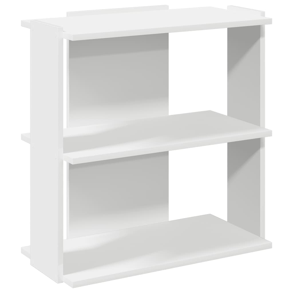 vidaXL Bücherregal 3 Böden Weiß 60x30x60 cm Holzwerkstoff