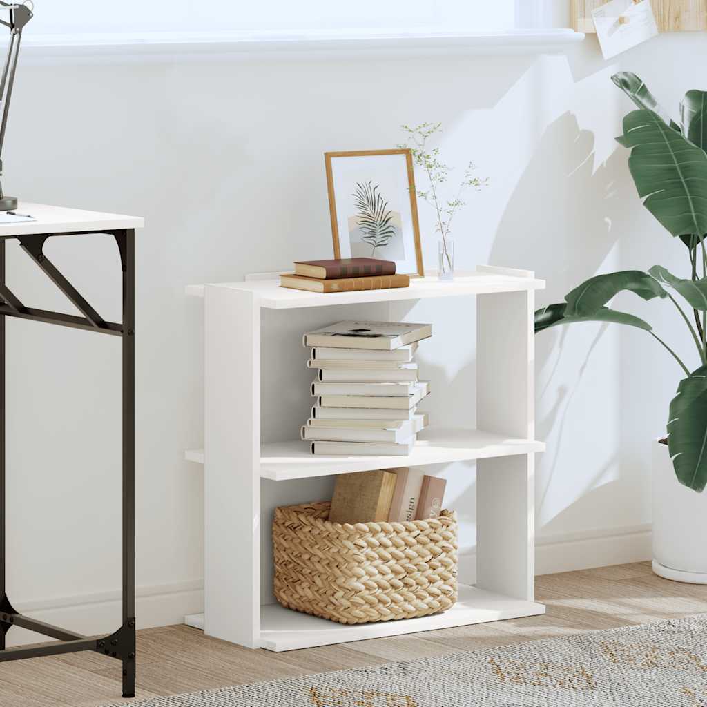 vidaXL Bücherregal 3 Böden Weiß 60x30x60 cm Holzwerkstoff