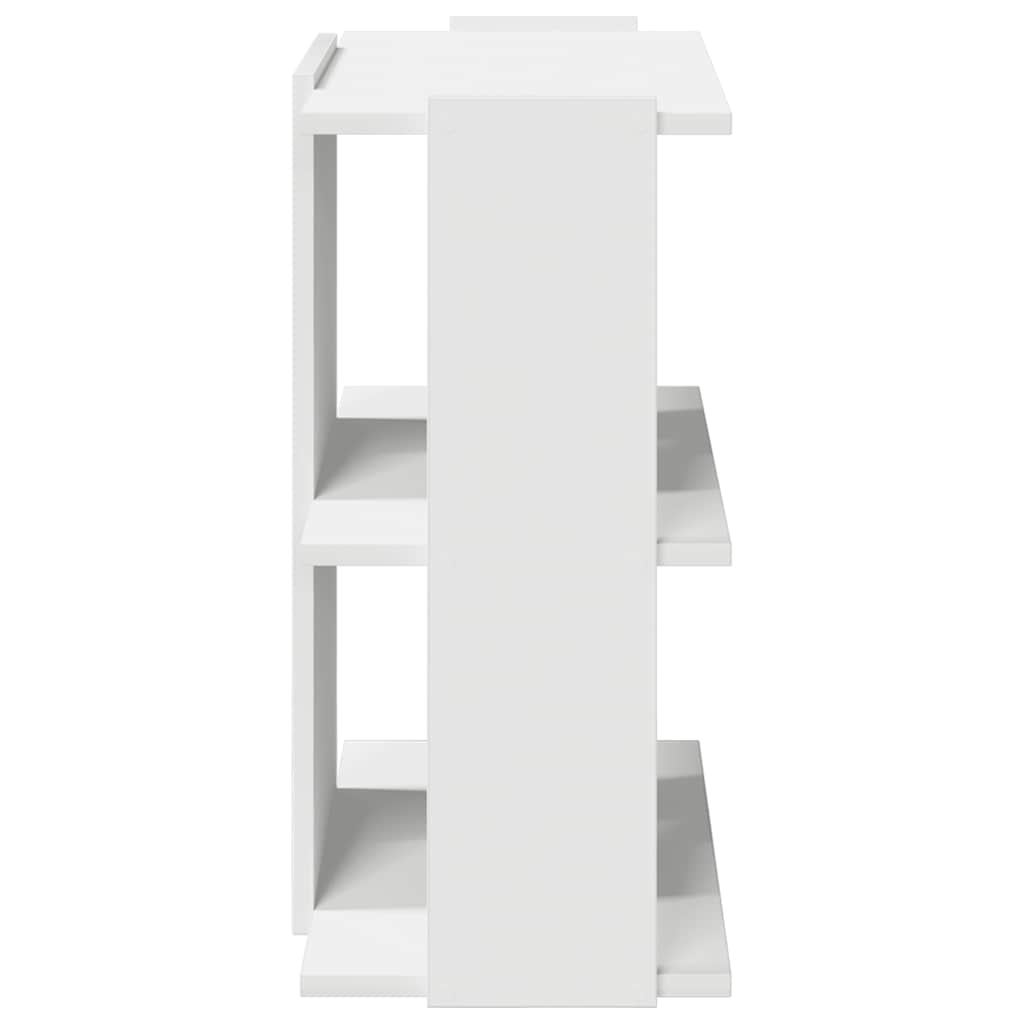 vidaXL Bücherregal 3 Böden Weiß 60x30x60 cm Holzwerkstoff
