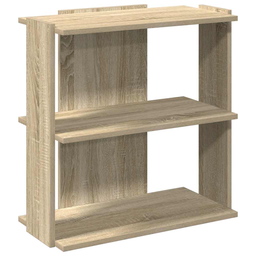 vidaXL Bücherregal 3 Böden Sonoma-Eiche 60x30x60 cm Holzwerkstoff