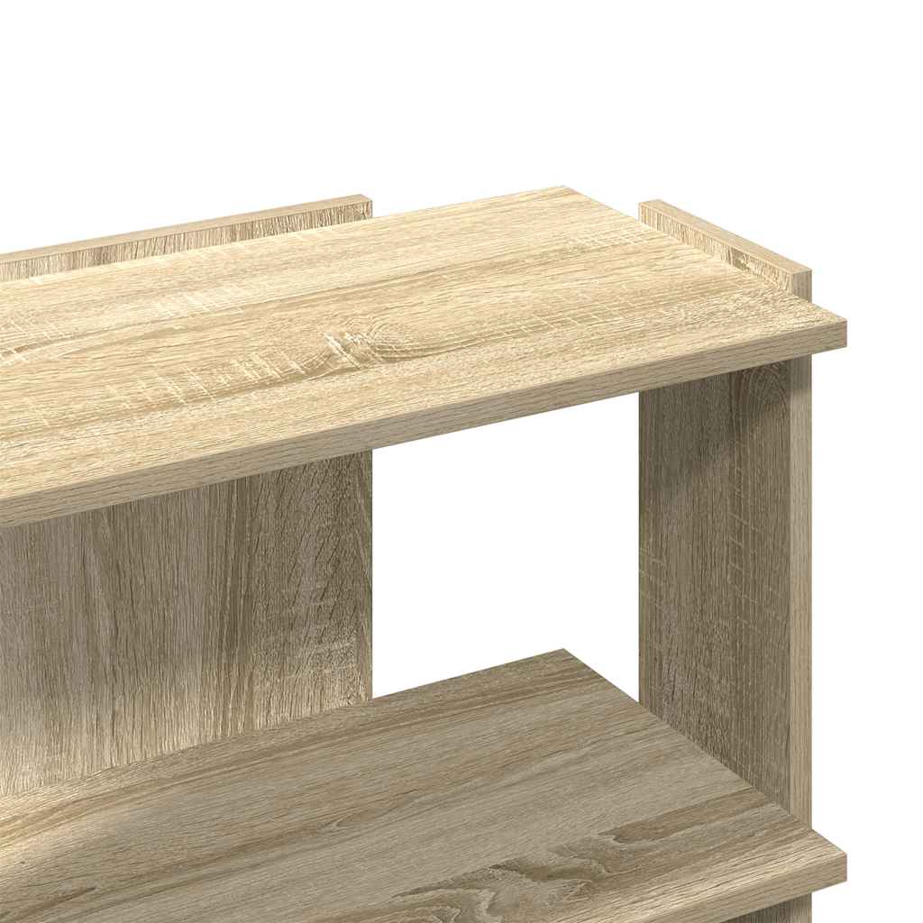 vidaXL Bücherregal 3 Böden Sonoma-Eiche 60x30x60 cm Holzwerkstoff