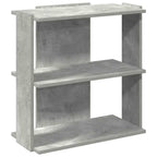 vidaXL Bücherregal 3 Böden Betongrau 60x30x60 cm Holzwerkstoff