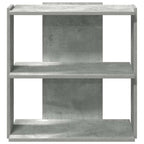 vidaXL Bücherregal 3 Böden Betongrau 60x30x60 cm Holzwerkstoff