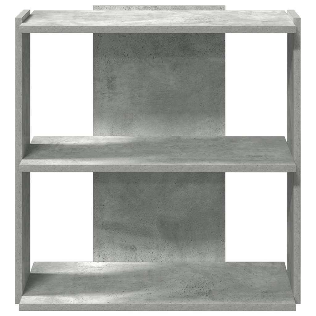 vidaXL Bücherregal 3 Böden Betongrau 60x30x60 cm Holzwerkstoff