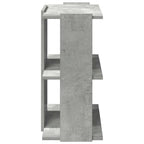 vidaXL Bücherregal 3 Böden Betongrau 60x30x60 cm Holzwerkstoff