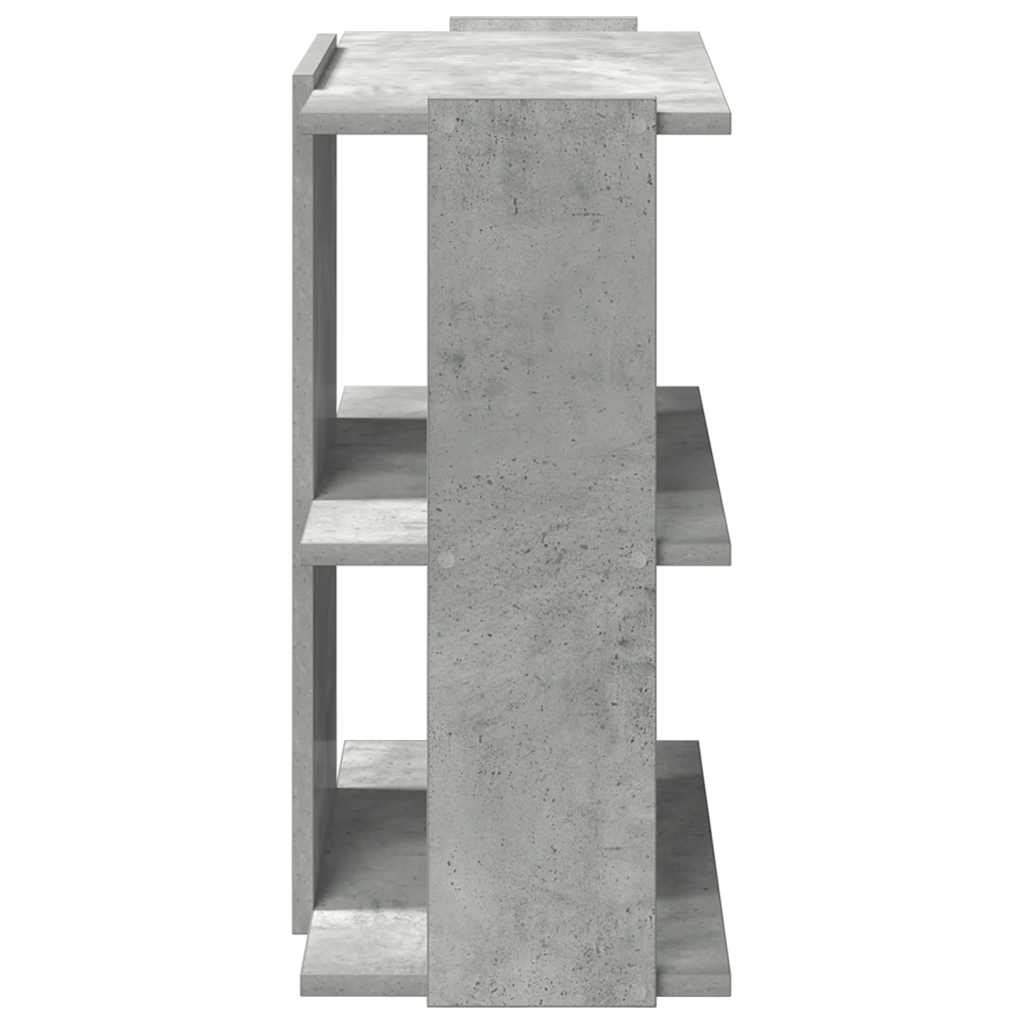 vidaXL Bücherregal 3 Böden Betongrau 60x30x60 cm Holzwerkstoff