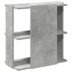vidaXL Bücherregal 3 Böden Betongrau 60x30x60 cm Holzwerkstoff