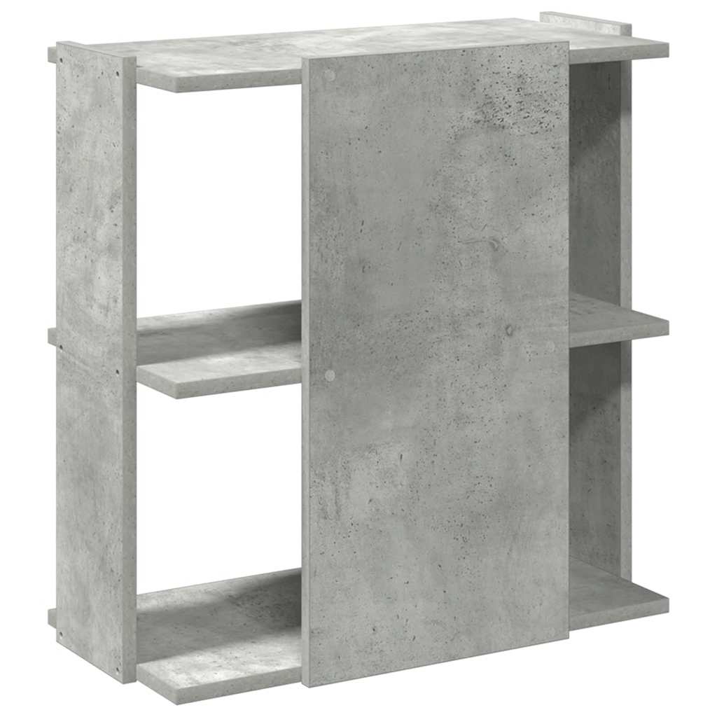 vidaXL Bücherregal 3 Böden Betongrau 60x30x60 cm Holzwerkstoff