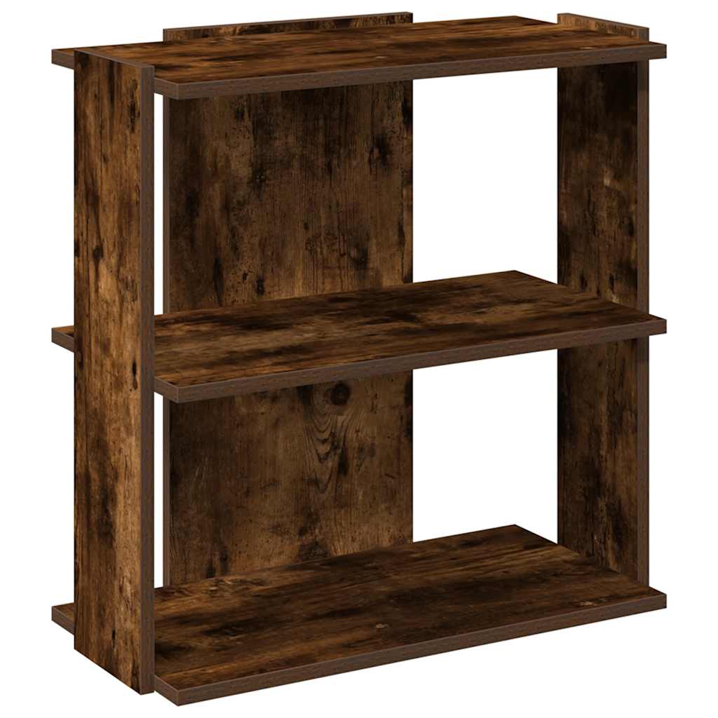 vidaXL Bücherregal 3 Böden Räuchereiche 60x30x60 cm Holzwerkstoff