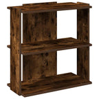 vidaXL Bücherregal 3 Böden Räuchereiche 60x30x60 cm Holzwerkstoff