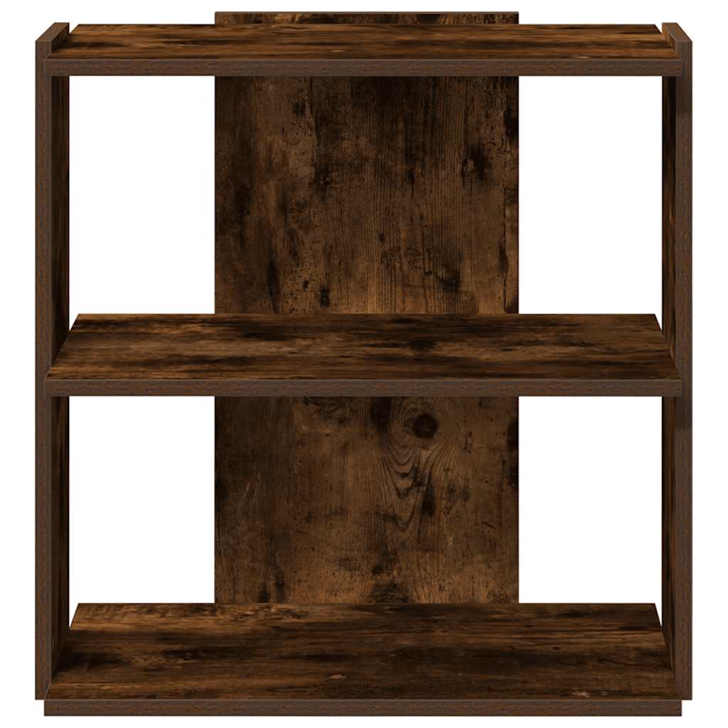 vidaXL Bücherregal 3 Böden Räuchereiche 60x30x60 cm Holzwerkstoff