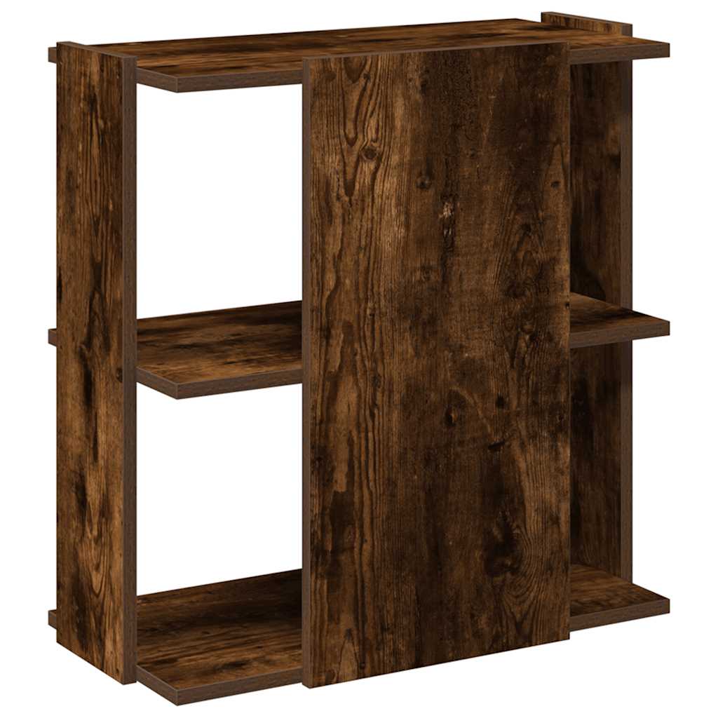 vidaXL Bücherregal 3 Böden Räuchereiche 60x30x60 cm Holzwerkstoff