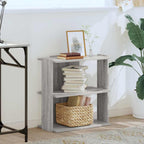 vidaXL Bücherregal 3 Böden Grau Sonoma 60x30x60 cm Holzwerkstoff