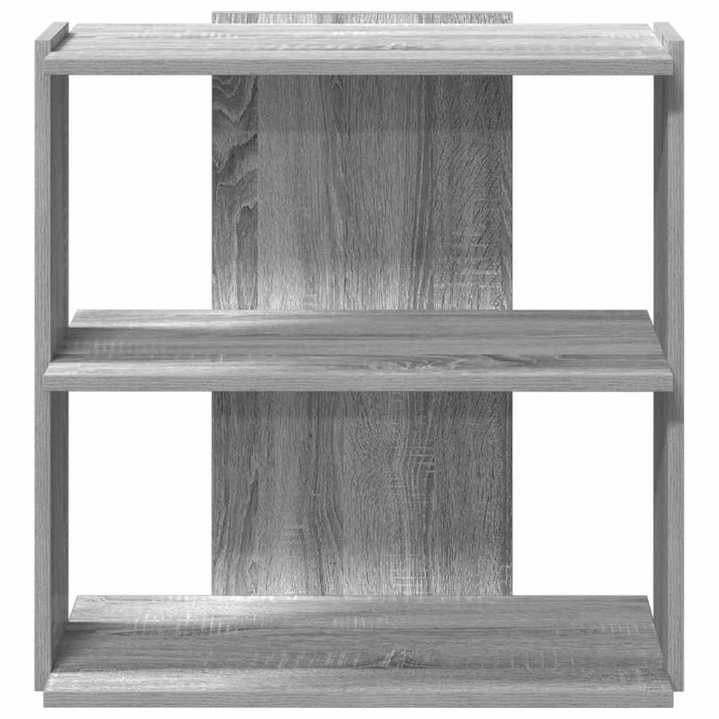 vidaXL Bücherregal 3 Böden Grau Sonoma 60x30x60 cm Holzwerkstoff