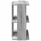 vidaXL Bücherregal 3 Böden Grau Sonoma 60x30x60 cm Holzwerkstoff