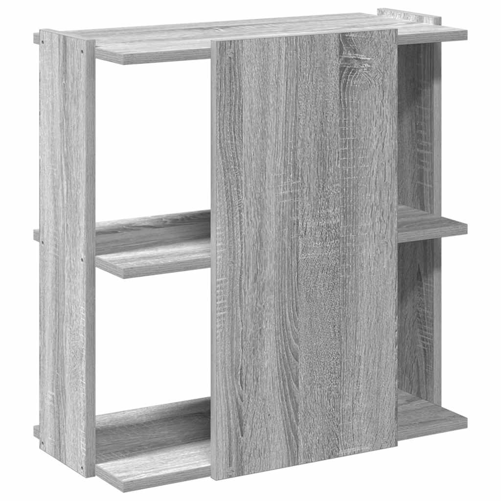 vidaXL Bücherregal 3 Böden Grau Sonoma 60x30x60 cm Holzwerkstoff