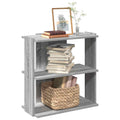vidaXL Bücherregal 3 Böden Grau Sonoma 60x30x60 cm Holzwerkstoff