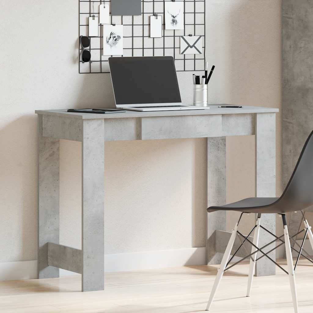 vidaXL Schreibtisch Betongrau 100x45x75 cm Holzwerkstoff