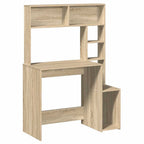 vidaXL Schreibtisch mit Regal Sonoma-Eiche 100x45x140 cm Holzwerkstoff