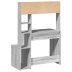 vidaXL Schreibtisch mit Regal Grau Sonoma 100x45x140 cm Holzwerkstoff