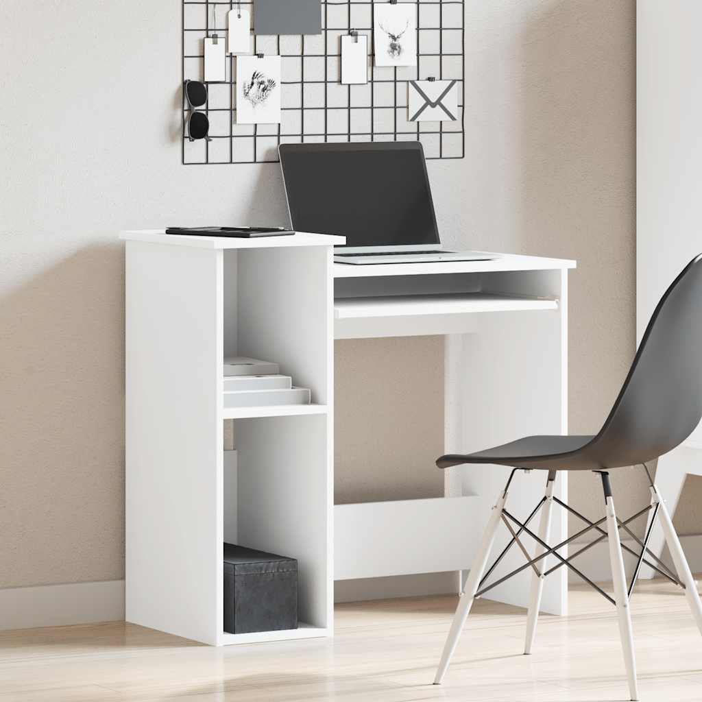 vidaXL Schreibtisch mit Regalen Weiß 84x40x78 cm Holzwerkstoff