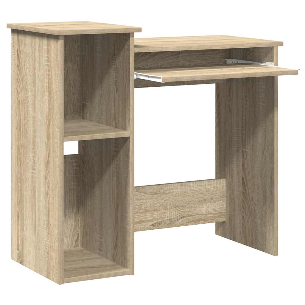 vidaXL Schreibtisch mit Regalen Sonoma-Eiche 84x40x78 cm Holzwerkstoff
