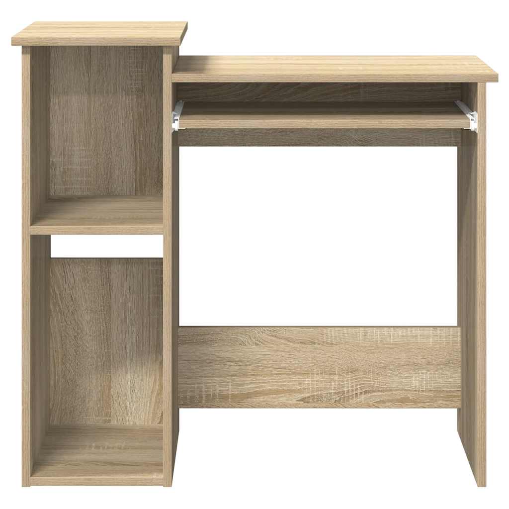 vidaXL Schreibtisch mit Regalen Sonoma-Eiche 84x40x78 cm Holzwerkstoff