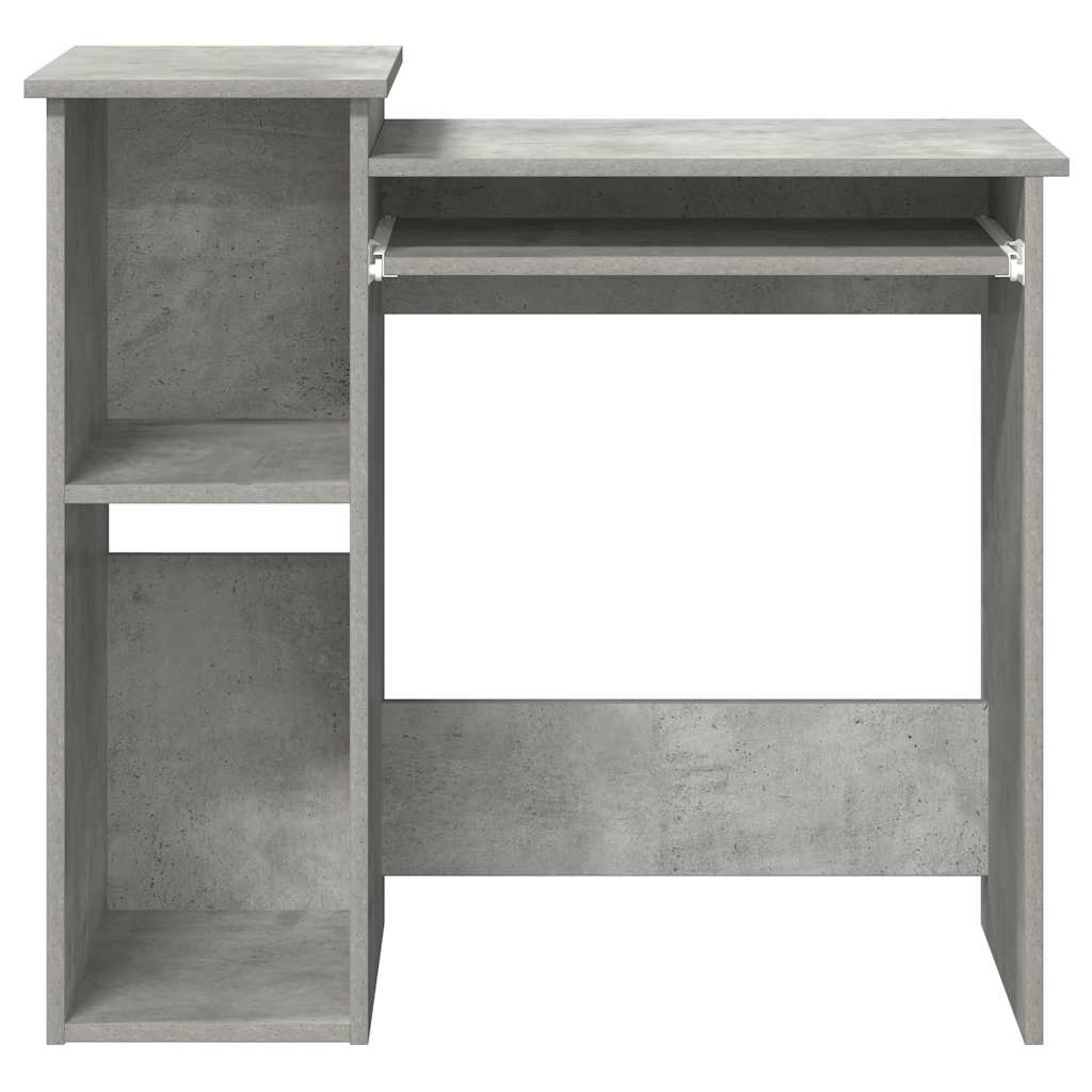 vidaXL Schreibtisch mit Regalen Betongrau 84x40x78 cm Holzwerkstoff