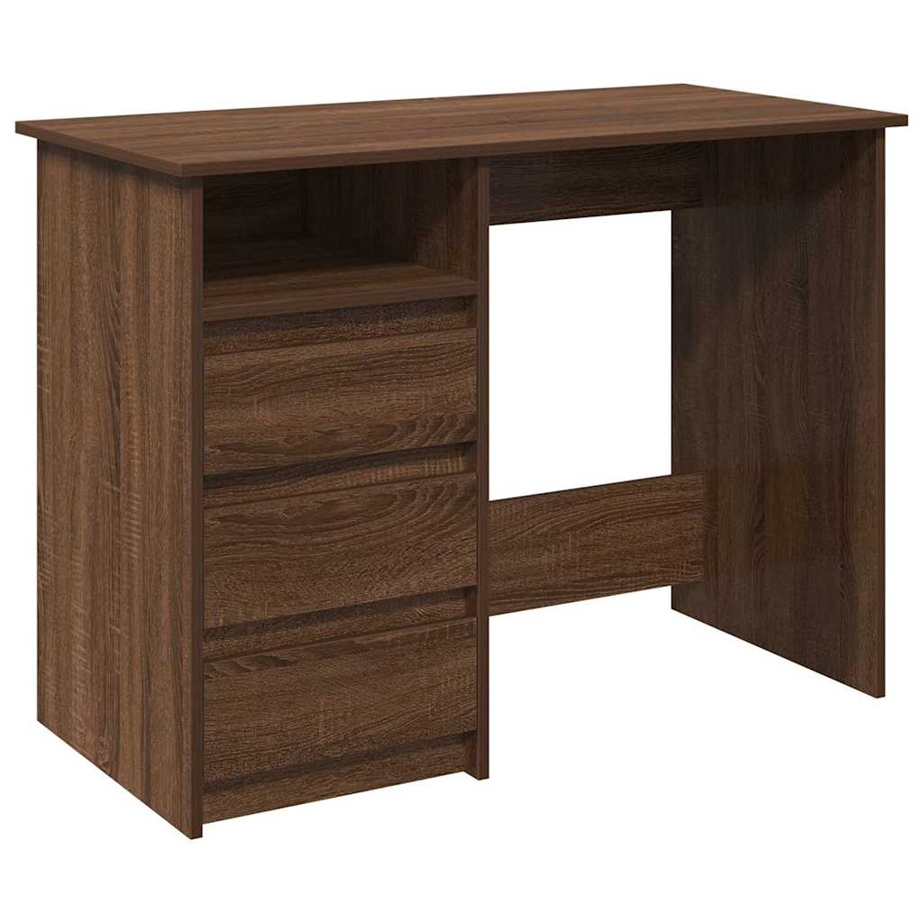 vidaXL Schreibtisch Braun Eichen-Optik 102x50x75 cm Holzwerkstoff
