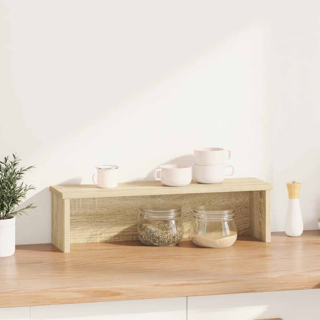 vidaXL Küchenregal Stapelbar Sonoma-Eiche 50x15x16 cm Holzwerkstoff