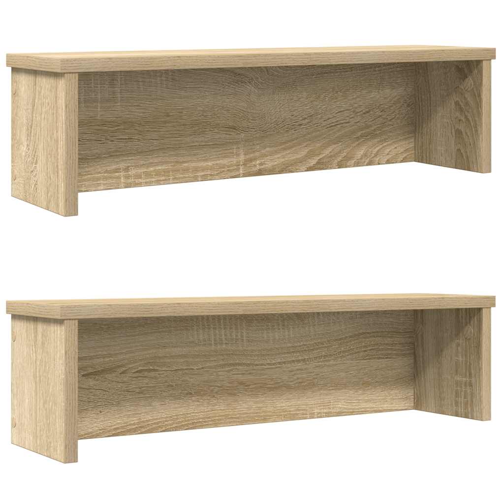 vidaXL Küchenregale Stapelbar 2 Stk. Sonoma-Eiche 50x15x16 cm