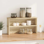 vidaXL Küchenregale Stapelbar 2 Stk. Sonoma-Eiche 50x15x16 cm