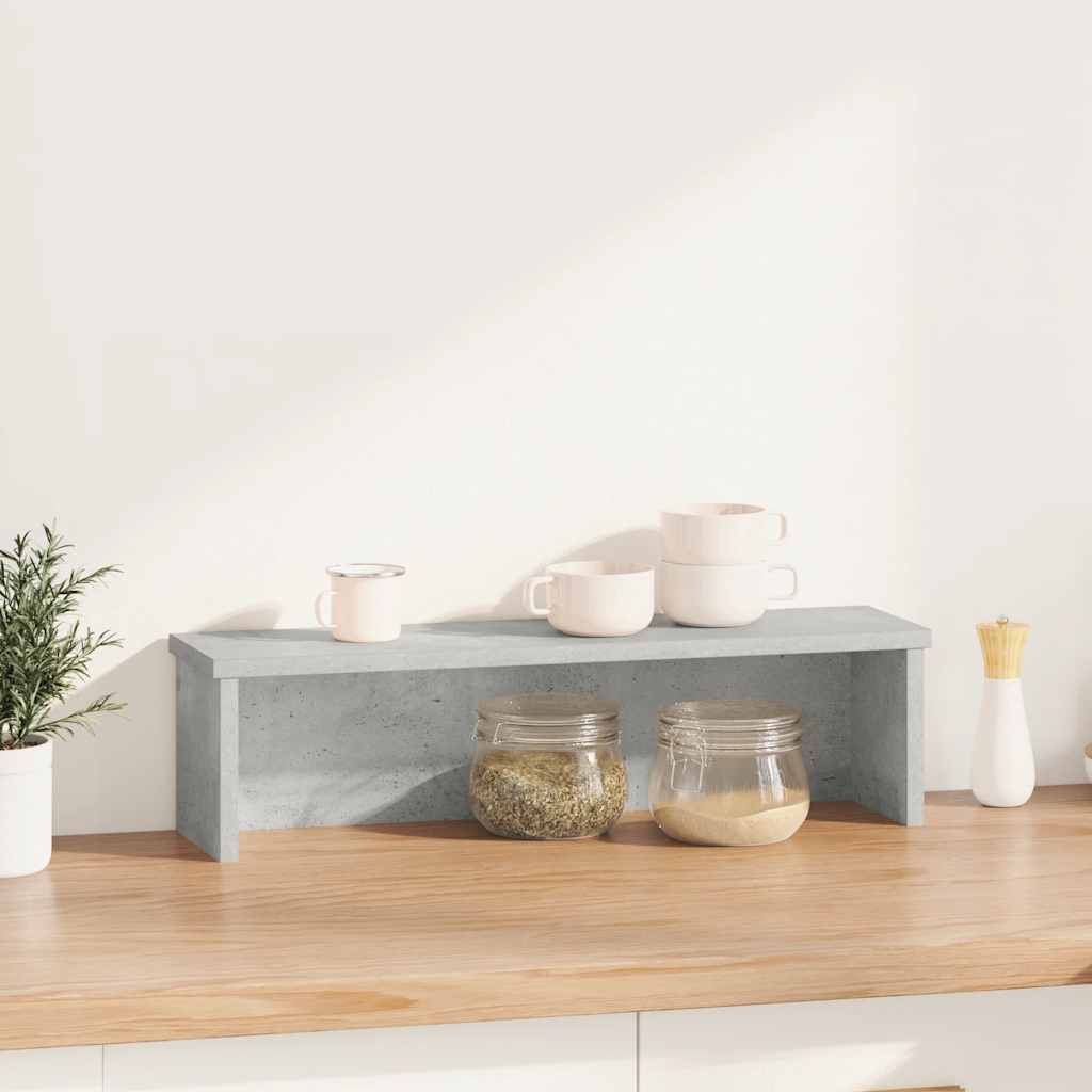 vidaXL Küchenregal Stapelbar Betongrau 50x15x16 cm Holzwerkstoff