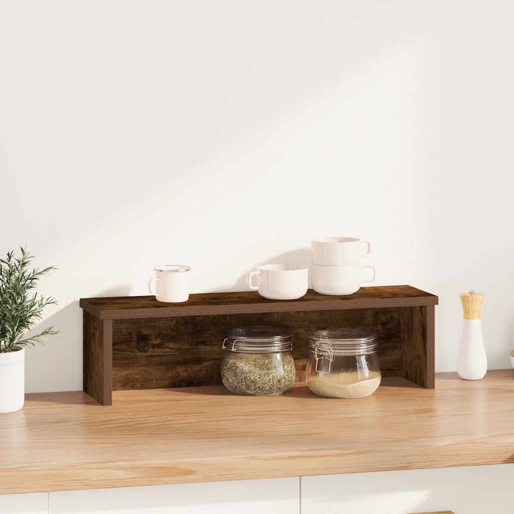 vidaXL Küchenregal Stapelbar Räuchereiche 50x15x16 cm Holzwerkstoff