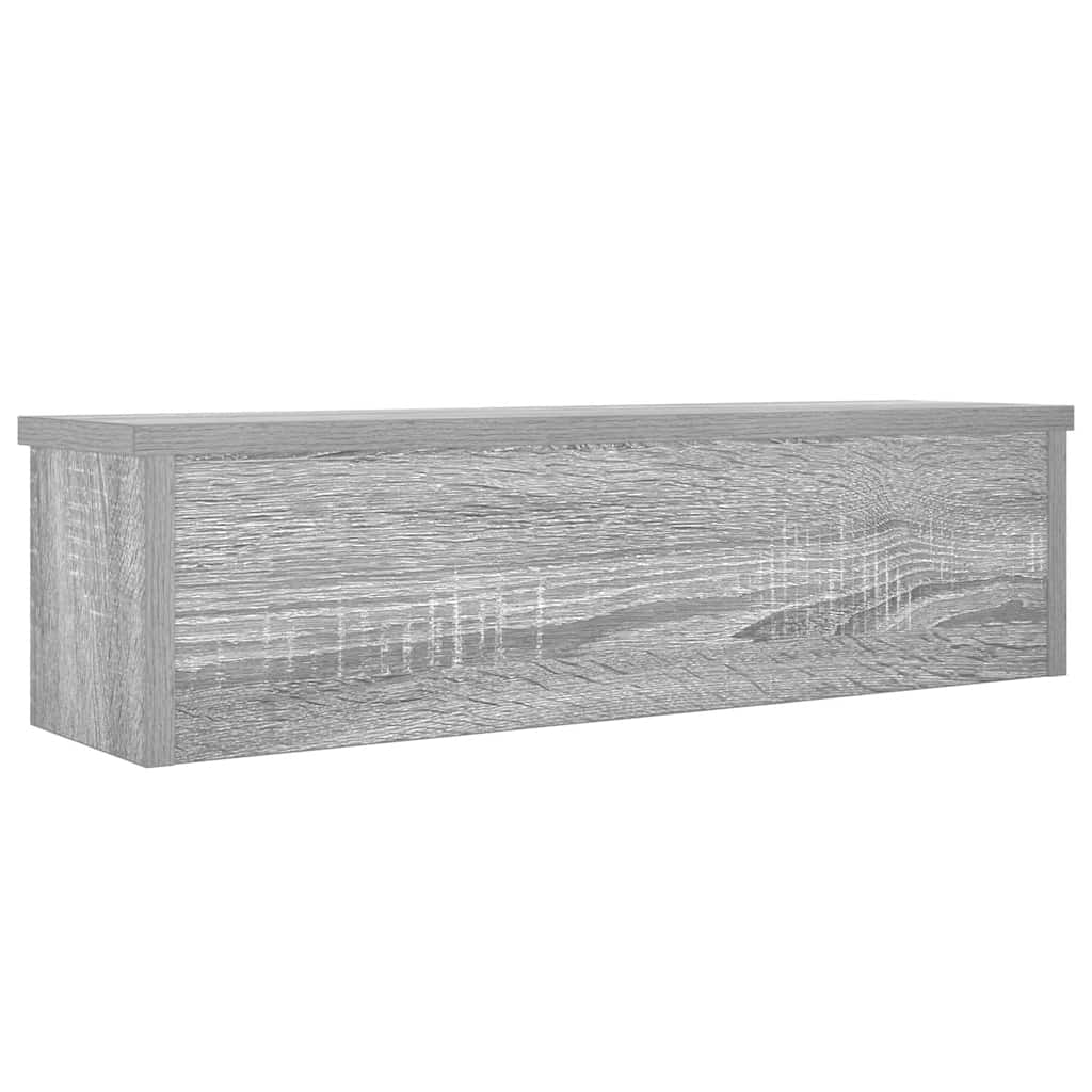vidaXL Küchenregale Stapelbar 2 Stk. Grau Sonoma 50x15x16 cm