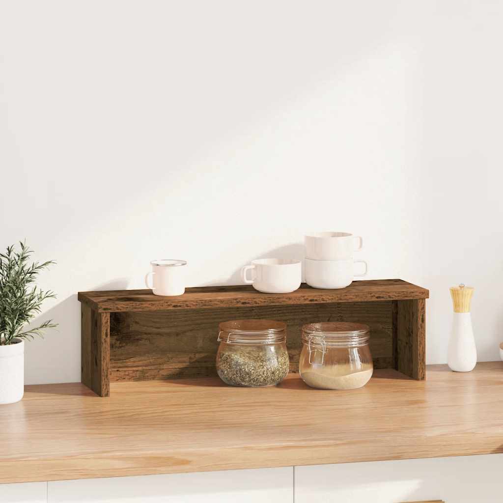 vidaXL Küchenregal Stapelbar Altholz-Optik 50x15x16 cm Holzwerkstoff