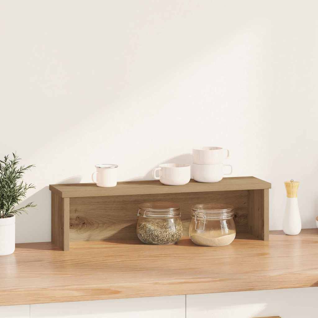 vidaXL Küchenregal Stapelbar Artisan-Eiche 50x15x16 cm Holzwerkstoff