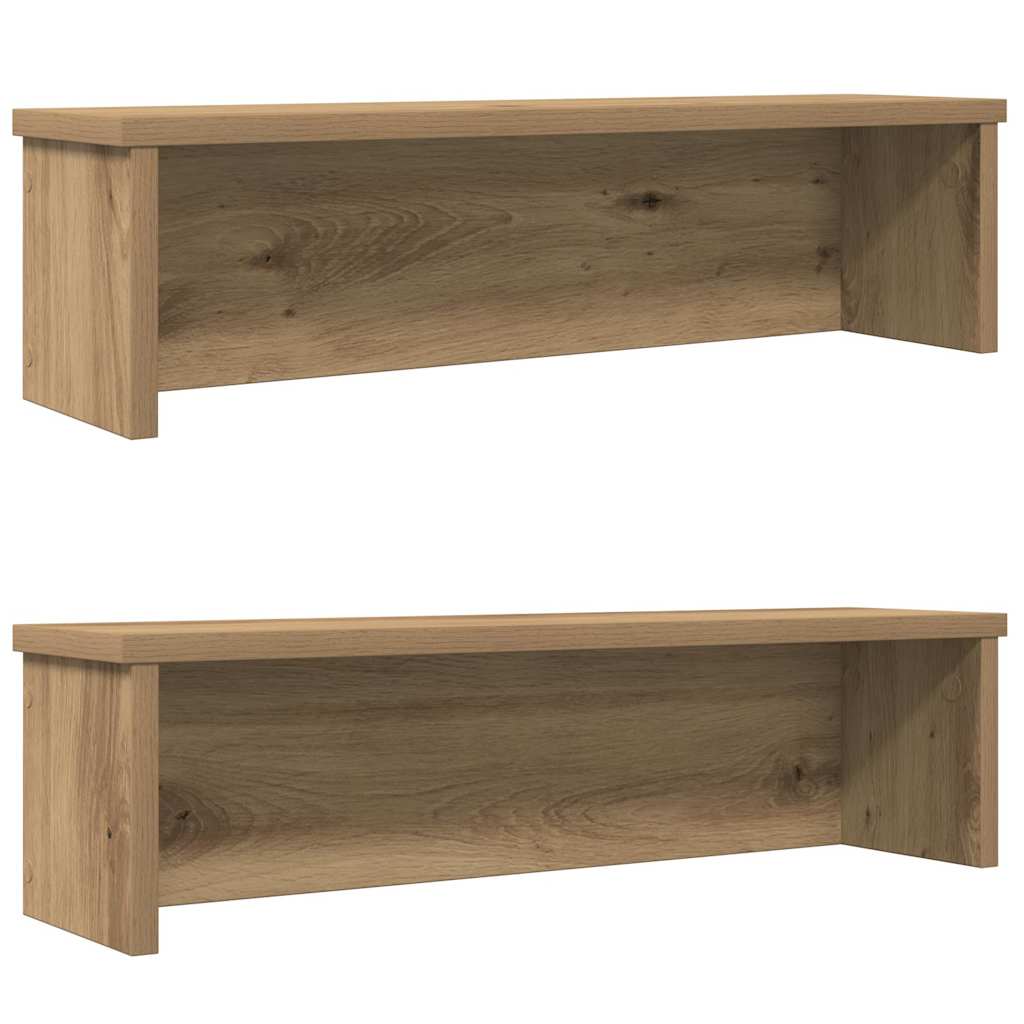 vidaXL Küchenregale Stapelbar 2 Stk. Artisan-Eiche 50x15x16 cm